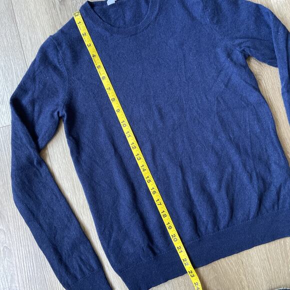 Everlane Cashmere Crew Sweater Womens Sz S Navy Blue Classic - Picture 10 of 12